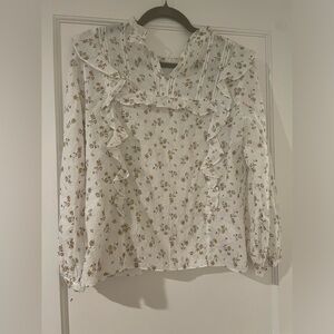 Veronica Beard Floral Blouse size 8